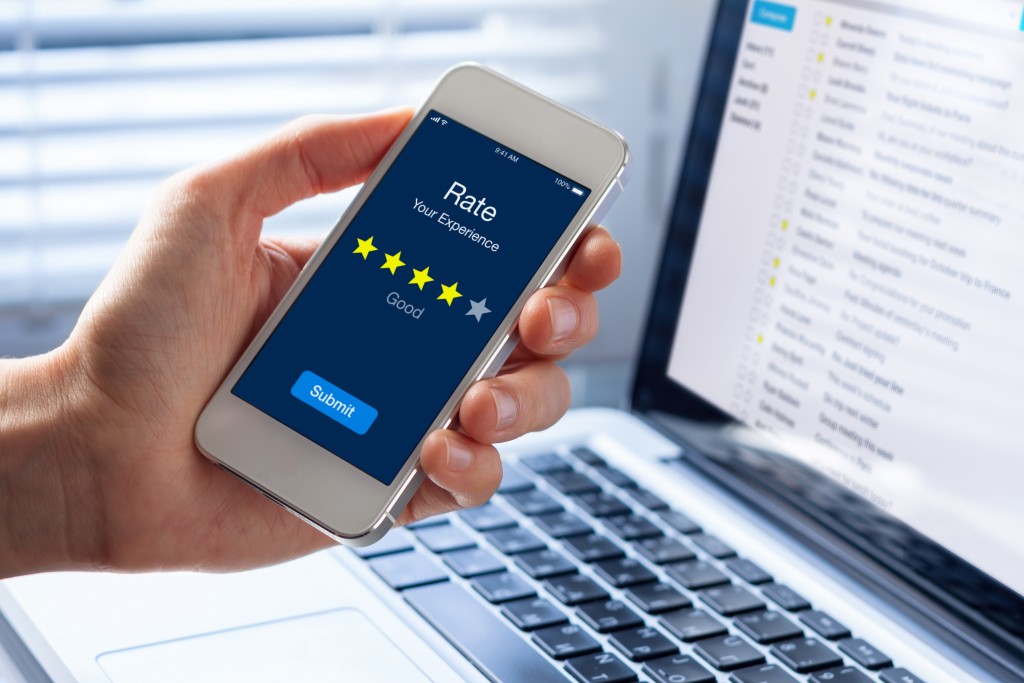 star rating on an app from customer